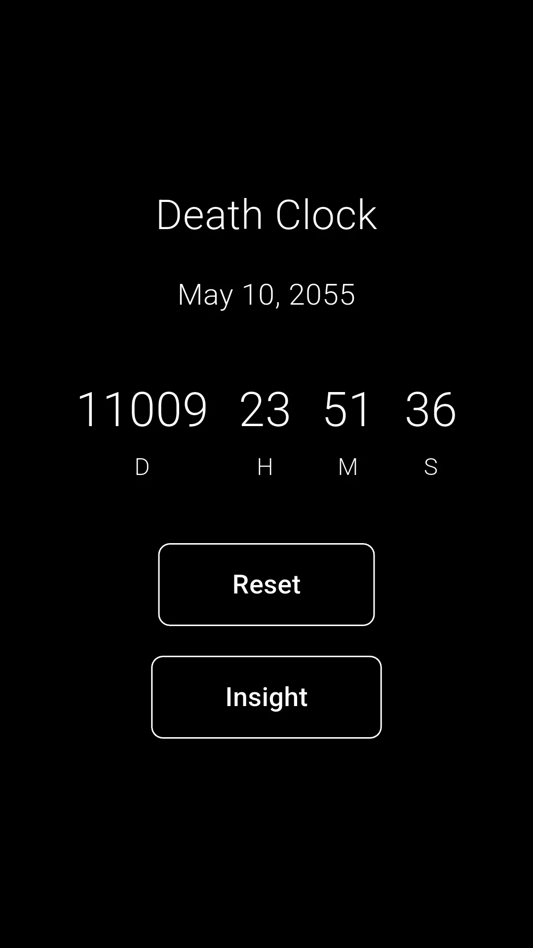 Death Clock Calculator screenshot